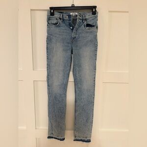 Re/Done Faded Blue Denim extra long